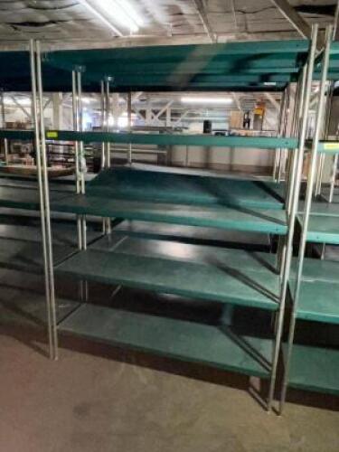 DESCRIPTION: (2) 60" X 18" FIVE TIER METAL SHELVES SIZE: 60" X 18" X 80" LOCATION: BAY 7 THIS LOT IS: SOLD BY THE PIECE QTY: 2