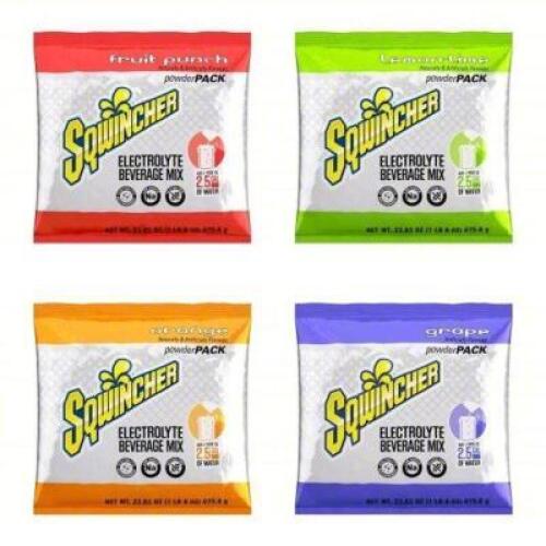 DESCRIPTION: (1) CASE OF (32) ASSORTED SPORTS DRINK CONCENTRATE BRAND/MODEL: SQWINCHER #31XH80 SIZE: 2.5 GALLON YIELD PER PACK RETAIL$: $217.25 EA QTY