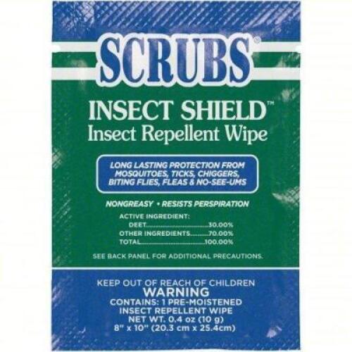 DESCRIPTION: (1) CASE OF (100) PACKS OF INSECT REPELLANT WIPES BRAND/MODEL: SCRUBS #1PA24 RETAIL$: $151.18 EA QTY: 1