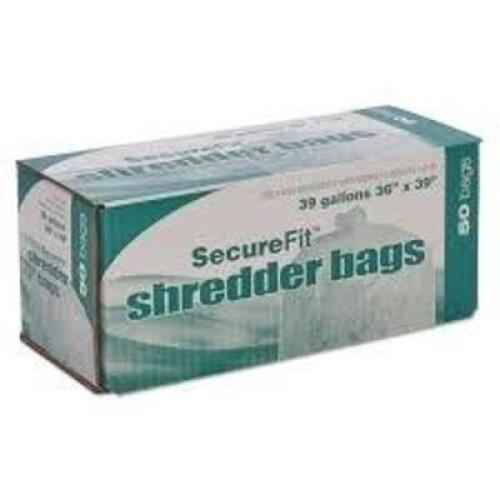 DESCRIPTION: (1) CASE OF (50) SHREDDER BAGS BRAND/MODEL: SECUREFIT SIZE: 39 GALLON RETAIL$: $25.00 EA QTY: 1