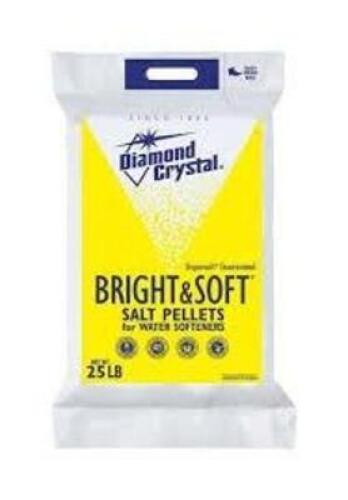 DESCRIPTION: (2) BAGS OF SALT PELLETS BRAND/MODEL: DIAMOND CRYSTAL BRIGHT AND SOFT SIZE: 40 LB RETAIL$: $8.99 EA QTY: 2