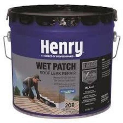 DESCRIPTION: (1) RUBBERIZED WET PATCH ROOF LEAK REPAIR BRAND/MODEL: HENRY #208R SIZE: 3.5 GALLON RETAIL$: $131.37 EA QTY: 1