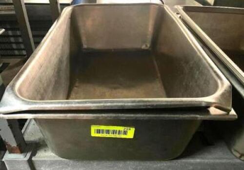 DESCRIPTION: (2) FULL SIZE STAINLESS INSERTS. ADDITIONAL INFORMATION 6" DEEP LOCATION: BAY 7 THIS LOT IS: SOLD BY THE PIECE QTY: 2