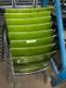 (9)- GREEN PLASTIC DINING CHAIRS - 3