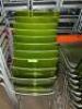 (10)- GREEN PLASTIC DINING CHAIRS - 2