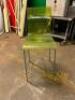 (6)- GREEN PLASTIC BARSTOOLS - 2