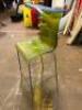 (6)- GREEN PLASTIC BARSTOOLS - 4