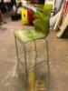 (6)- GREEN PLASTIC BARSTOOLS - 5