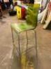 (6)- GREEN PLASTIC BARSTOOLS - 6