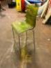 (6)- GREEN PLASTIC BARSTOOLS - 7