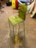 (6)- GREEN PLASTIC BARSTOOLS - 8