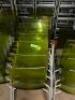(10)- GREEN PLASTIC DINING CHAIRS - 2