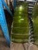 (10)- GREEN PLASTIC DINING CHAIRS - 2