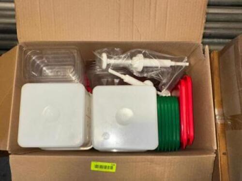 ASSORTED PLASTIC INSERTS AND INGREDIENT BINS