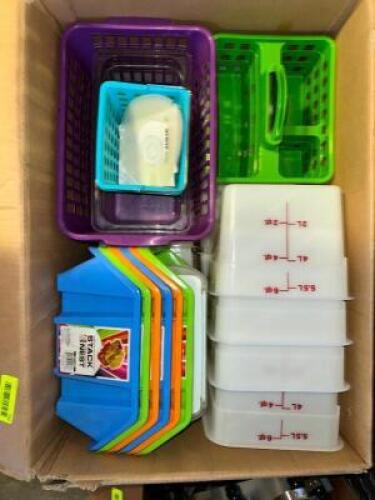 ASSORTED TRAYS AND INGREDIENT BINS