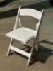 (5) - WHITE PADDED RESIN FOLDING CHAIRS - 15
