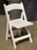 (5) - WHITE PADDED RESIN FOLDING CHAIRS - 13