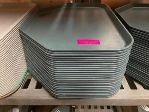DESCRIPTION: (24) CAFE TRAYS - BLUE LOCATION: BAY 7 THIS LOT IS: SOLD BY THE PIECE QTY: 24