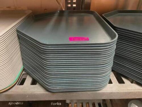 DESCRIPTION: (24) CAFE TRAYS - BLUE LOCATION: BAY 7 THIS LOT IS: SOLD BY THE PIECE QTY: 24
