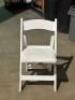 (5) - WHITE PADDED RESIN FOLDING CHAIRS - 12