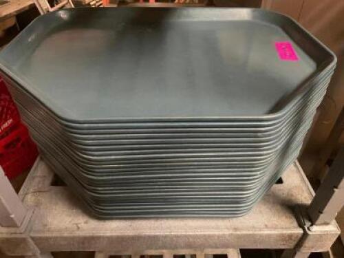 DESCRIPTION: (24) CAFE TRAYS - BLUE LOCATION: BAY 7 THIS LOT IS: SOLD BY THE PIECE QTY: 24