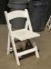(5) - WHITE PADDED RESIN FOLDING CHAIRS - 10