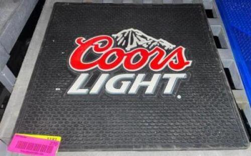 DESCRIPTION: (2) COORS LIGHT BAR MATS. LOCATION: BAY 7 THIS LOT IS: ONE MONEY QTY: 1
