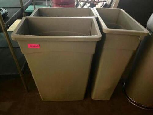 DESCRIPTION: (3) 20 GALLON BAR SIDE TRASH CANS - GREY LOCATION: BAY 7 THIS LOT IS: SOLD BY THE PIECE QTY: 3