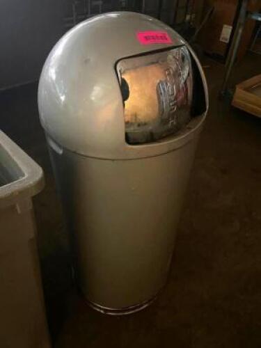 DESCRIPTION: METAL DOME TRASH CAN W/ LID LOCATION: BAY 7 QTY: 1