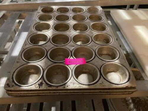 DESCRIPTION: (2) TWENTY FOUR GROUP MUFFIN PANS LOCATION: BAY 7 THIS LOT IS: SOLD BY THE PIECE QTY: 3