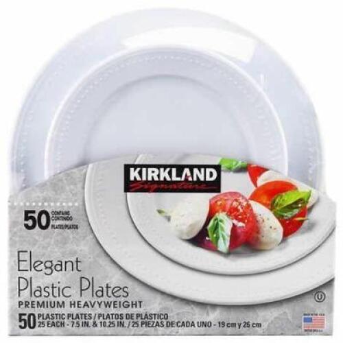 (2) - SETS OF ELEGANT PLASTIC PLATES, 50-COUNT