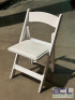 (5) - WHITE PADDED RESIN FOLDING CHAIRS - 11