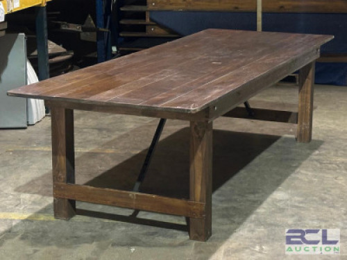 HEAVY DUTY FARM TABLE WITH FOLDING LEGS