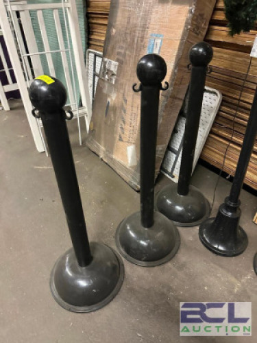 (3) - PLASTIC DOMB STANCHIONS
