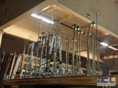 ASSORTED BRASS CANDLE HOLDERS