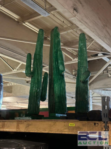 (4) - WOOD CACTI