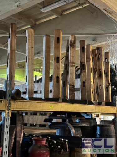 (16) - SECTIONS OF WESTERN RANCH WOOD FENCE POSTS