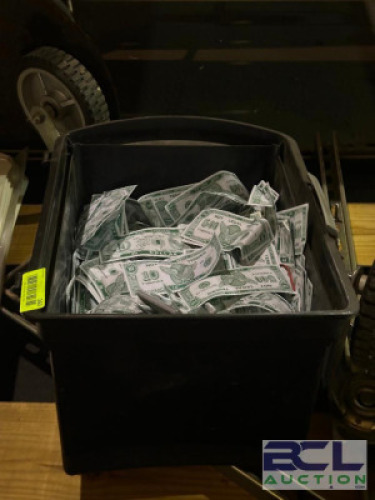 LARGE BOX OF FAKE MONEY