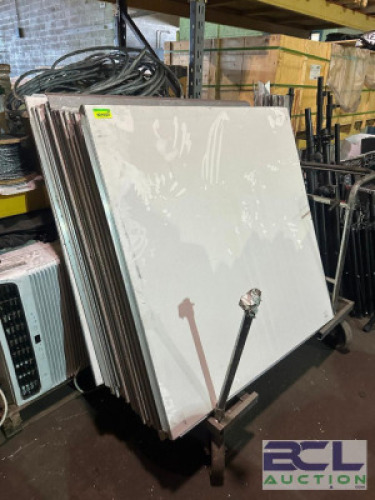 WHITE 4X4 PORTABLE DANCE FLOOR WITH CART AND HARDWARE