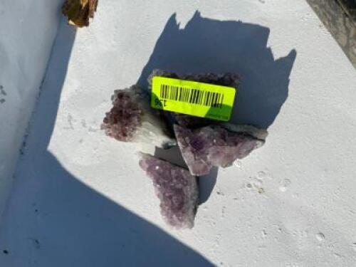 (4) SMALL CHUNKS OF AMETHYSTS PIECES