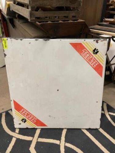 29" X 29" TECATE PORCELAIN SIGN