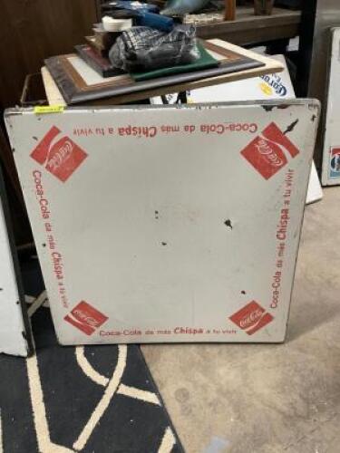 29" X 29" COCA COLA PORCELAIN SIGN