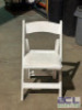 (5) - WHITE PADDED RESIN FOLDING CHAIRS - 6