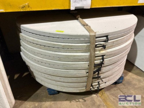 (16) - PLASTIC ROUND FOLDING TABLES