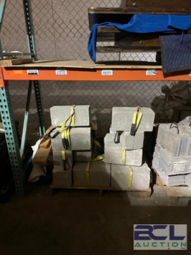 PALLET OF CEMENT TENT BLOCKS