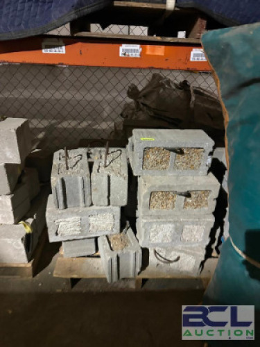 PALLET OF CEMENT TENT BLOCKS