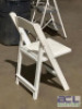 (5) - WHITE PADDED RESIN FOLDING CHAIRS - 2