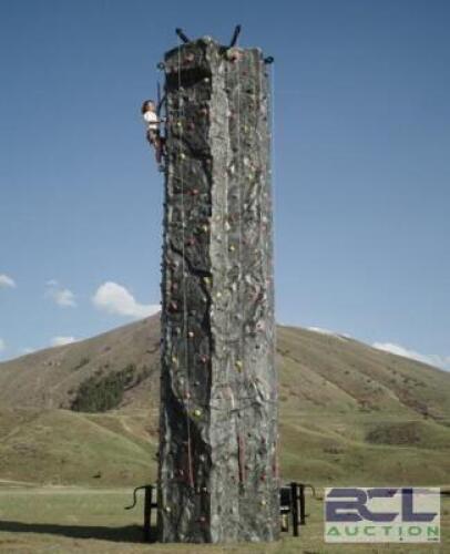 24-FT 4 PERSON AUTO BELAY ROCKWALL WITH STAINLESS STEEL CABLING