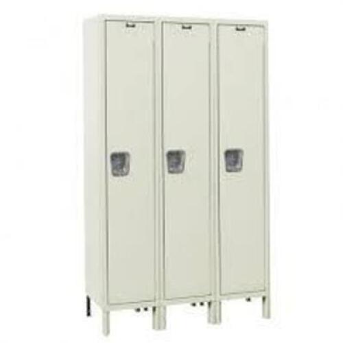 DESCRIPTION: (3) SINGLE TIER WARDROBE LOCKER BRAND/MODEL: HALLOWELL INFORMATION: BEIGE SIZE: 24" X 24" X 78" RETAIL$: $713.16 EA QTY: 3