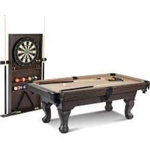 DESCRIPTION: (1) BILLIARD TABLE SET AND DART BOARD BRAND/MODEL: BARRINGTON #BL090Y19015 SIZE: 7.5' RETAIL$: $769.99 EA QTY: 1